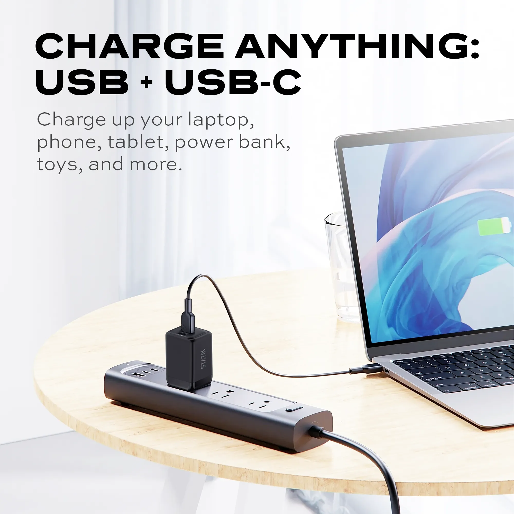 48W GaN BlitzCharge™ | Dual Power Adapter | 2 Ports Wall Charger | Universal & Compact