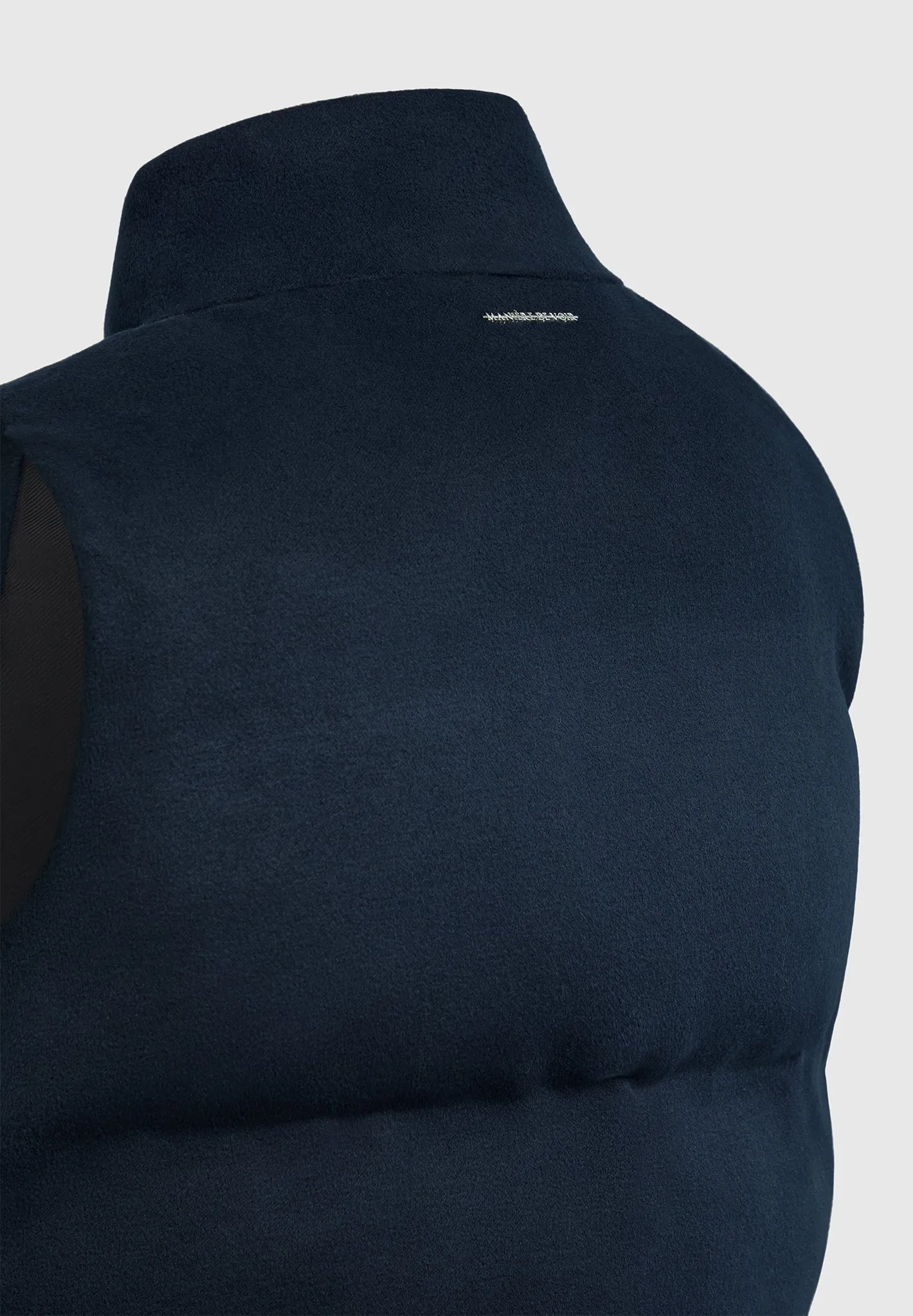 Brushed Marl Puffer Gilet - Navy