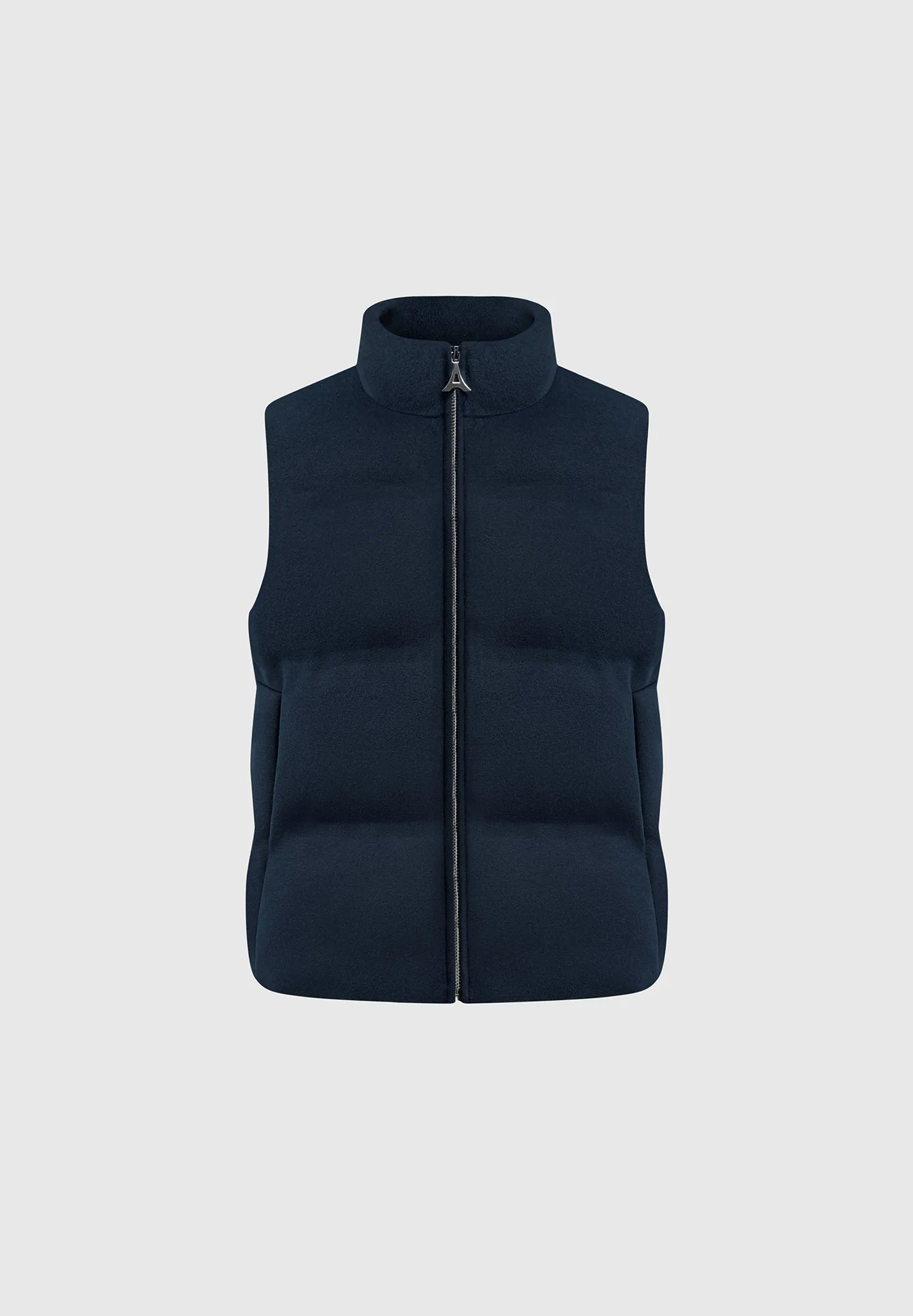 Brushed Marl Puffer Gilet - Navy