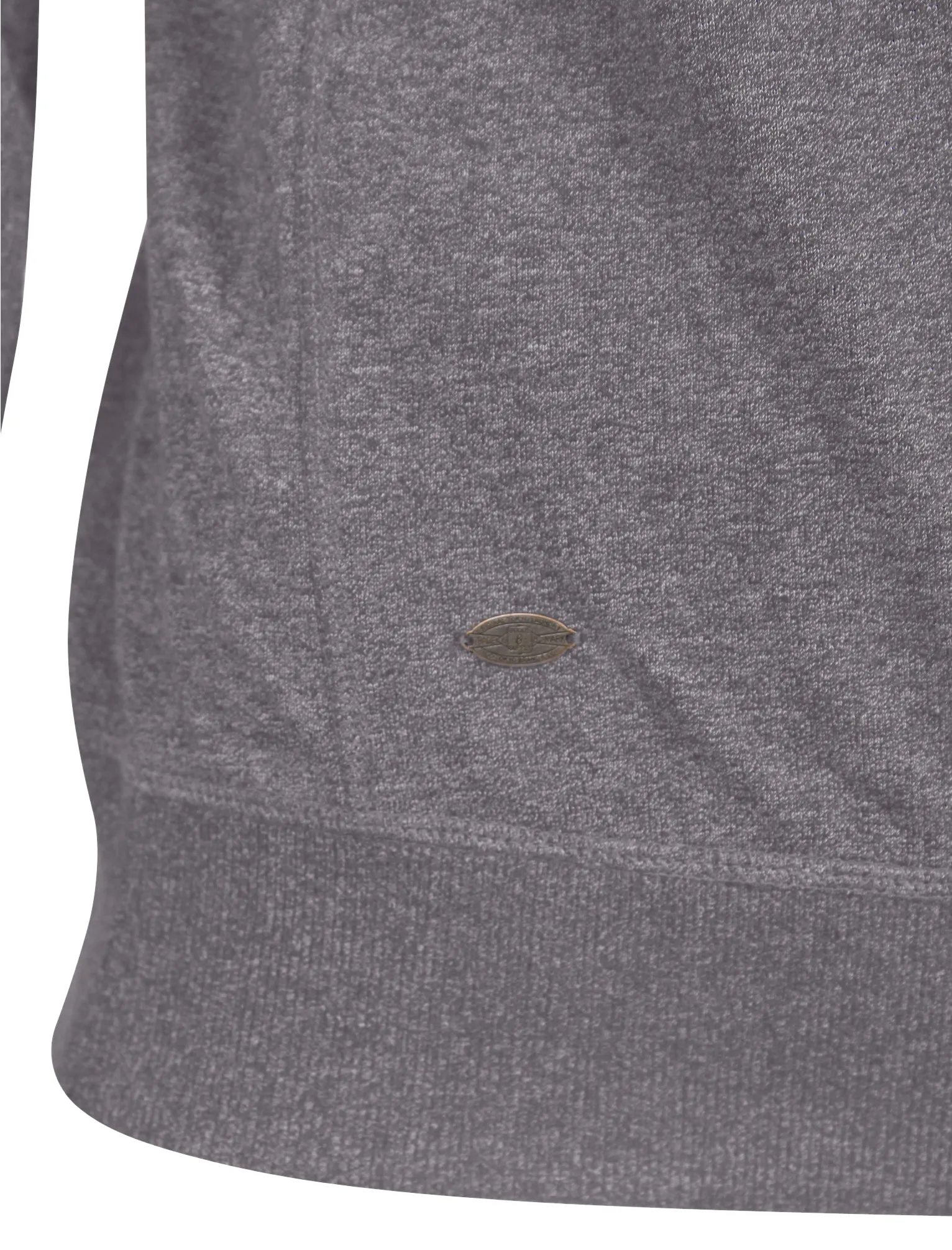 Buffalo Peak Henley Top with Hood Insert in Mid Grey Marl - Tokyo Laundry