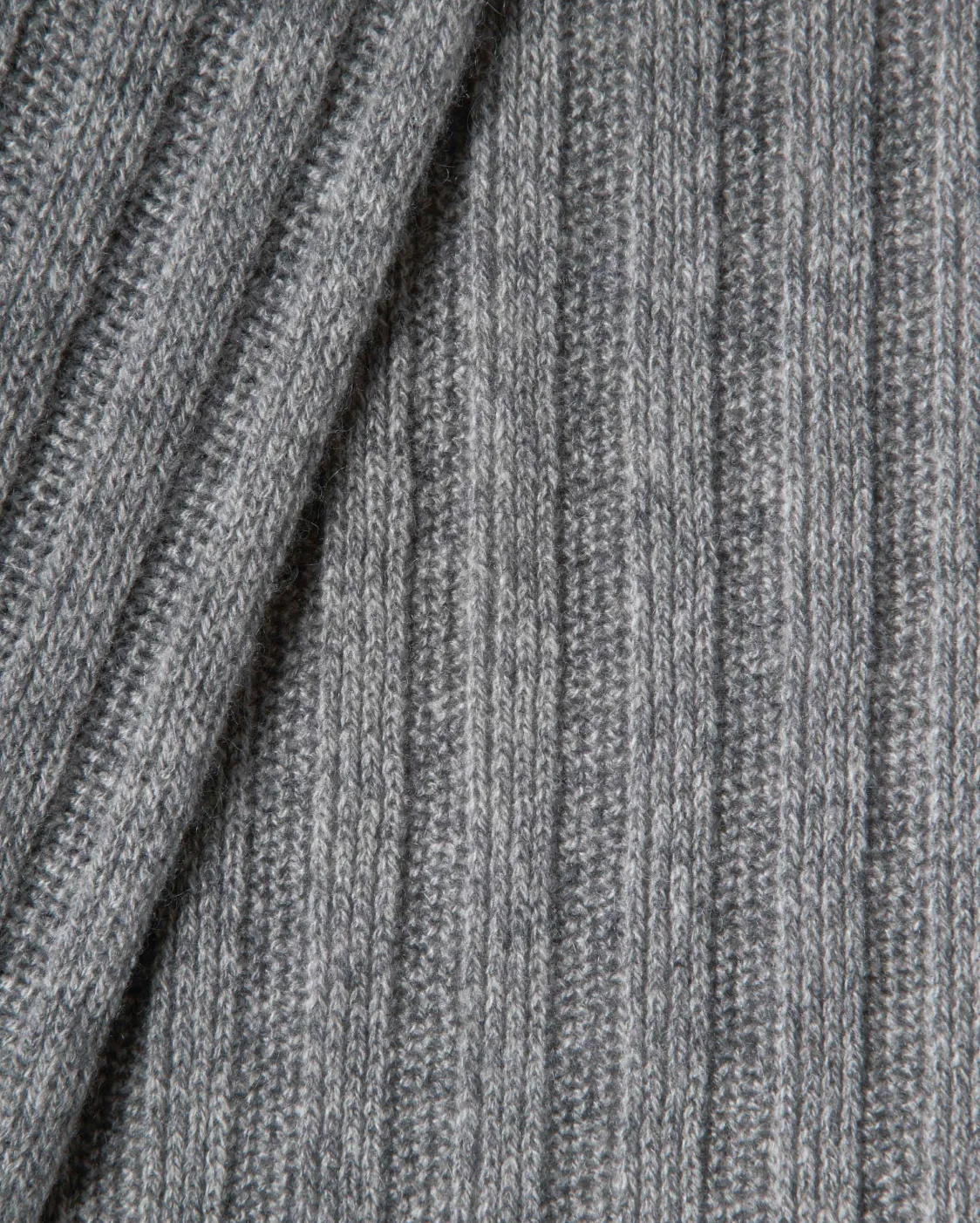 Cashmere & Wool Chunky Ribbed Scarf Camel by Monticelli Cashmere