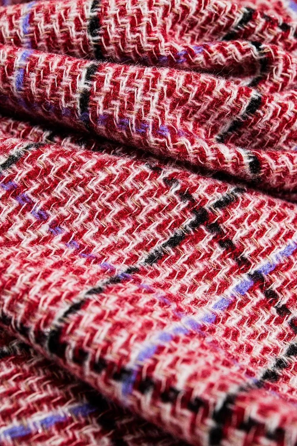 Checkered Scarf In Red