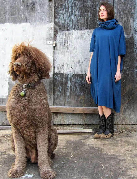 Chunky Cowl Below Knee Kaftan