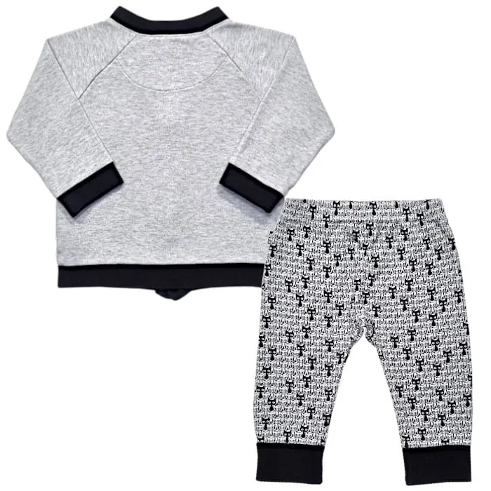 Ensemble gilet et caleçon bicolore