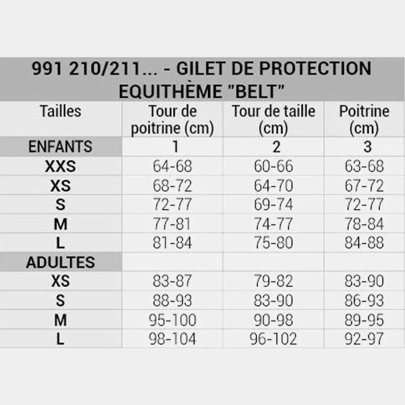 Equithème - Gilet de protection Belt enfants