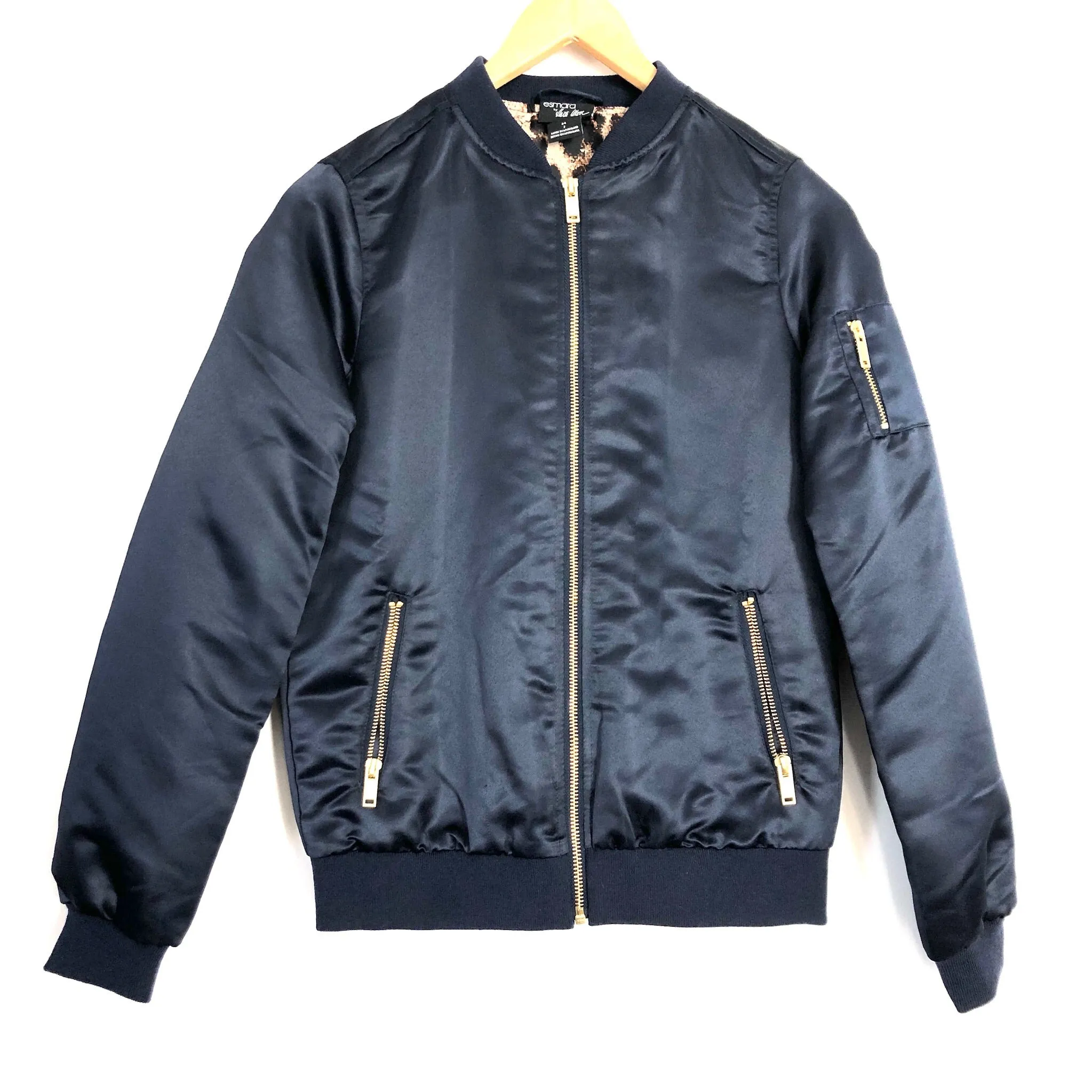 Esmara By Heidi Klum Navy Blouson Bomber Jacket- Size 2