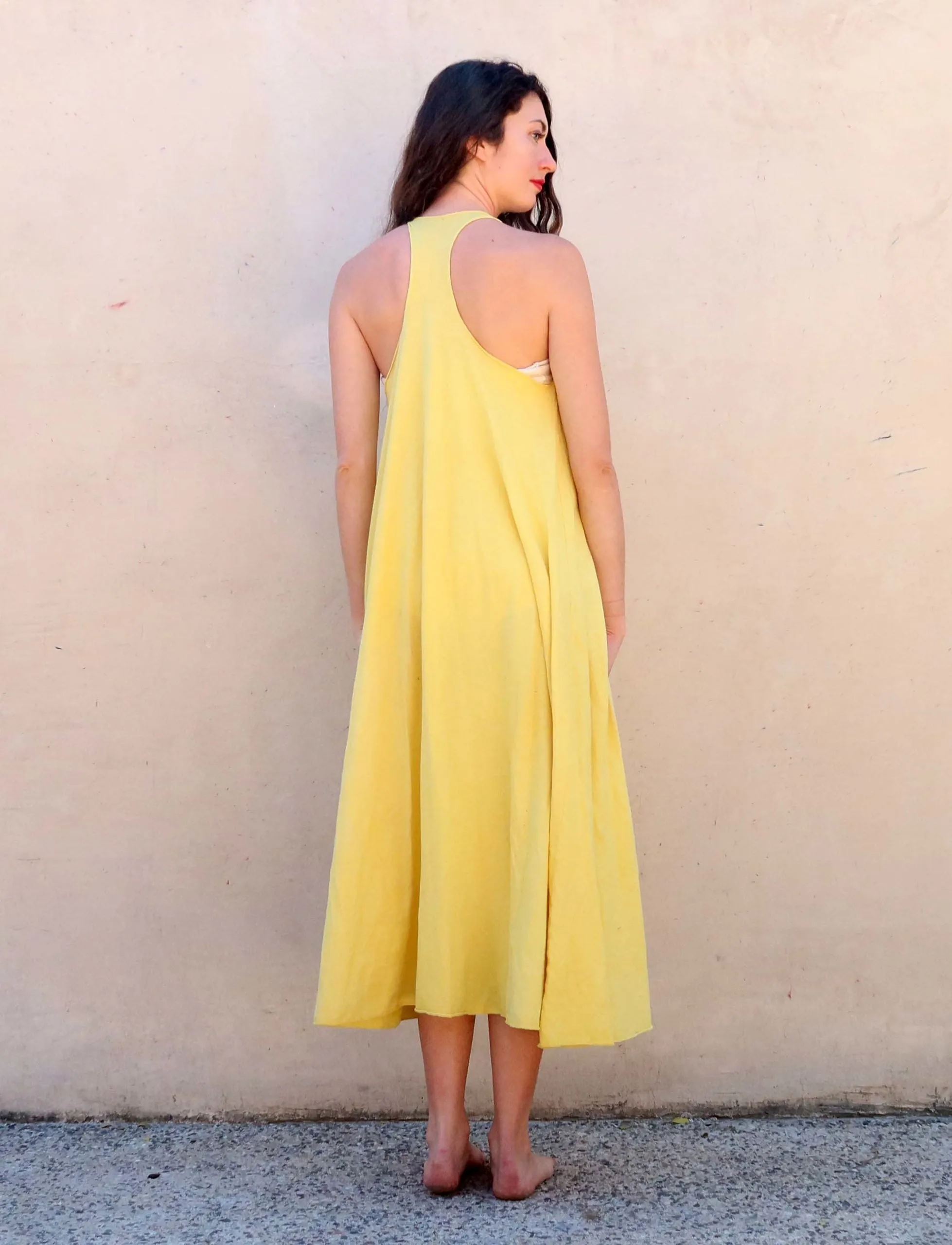 Float Neck Racerback Wanderer Below Knee Dress