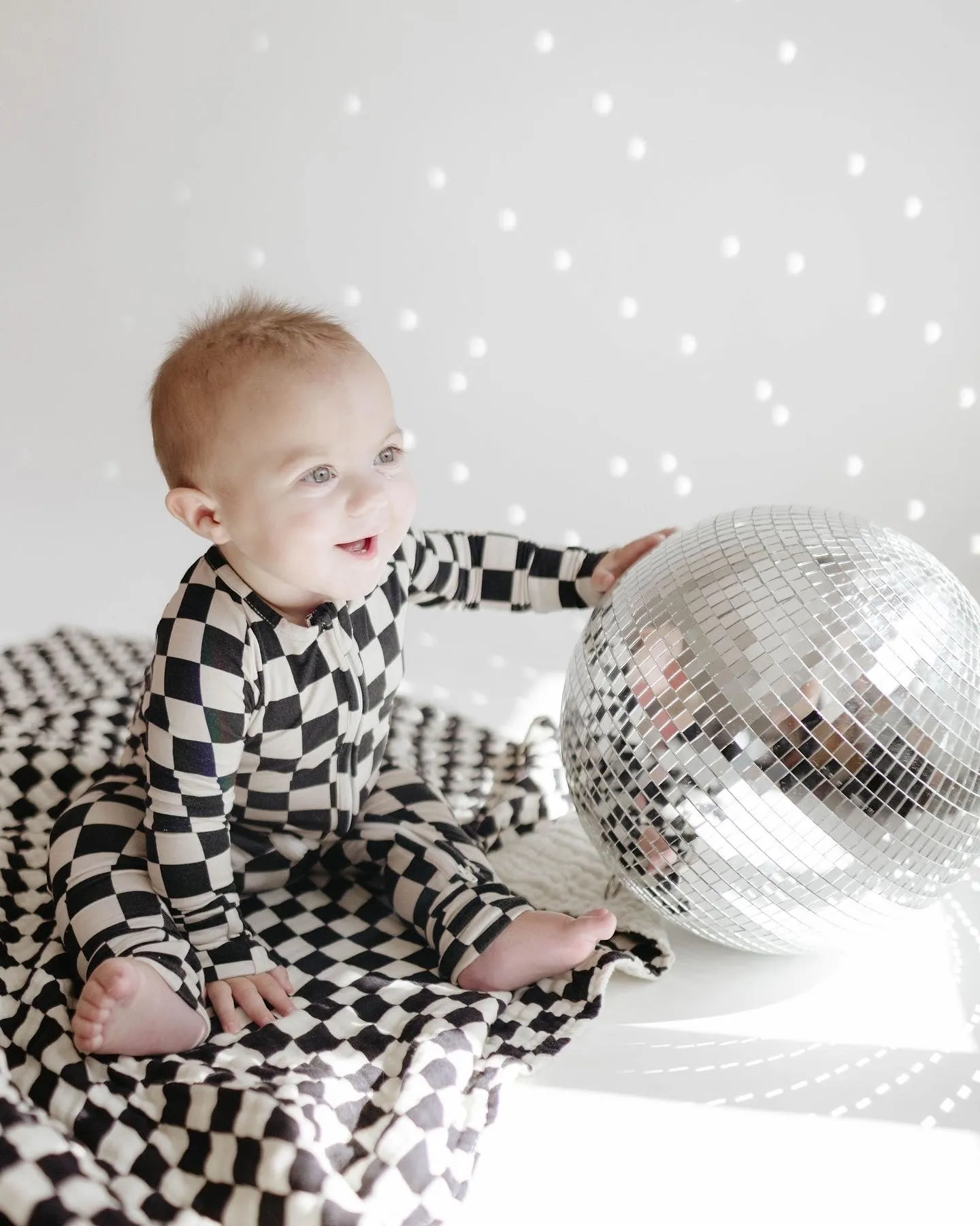 Forever French Bamboo Zip Romper - Checkered