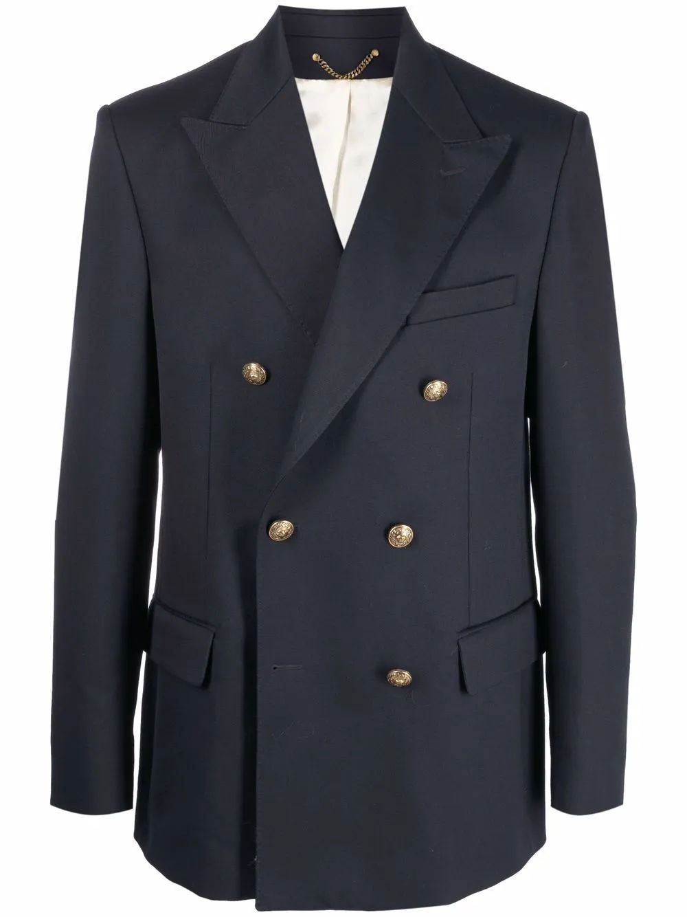 GOLDEN GOOSE Men's Double Breasted Blazer in Compact Gabardine Wool