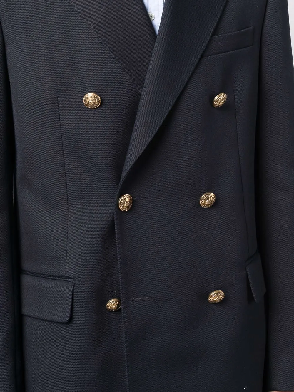 GOLDEN GOOSE Men's Double Breasted Blazer in Compact Gabardine Wool
