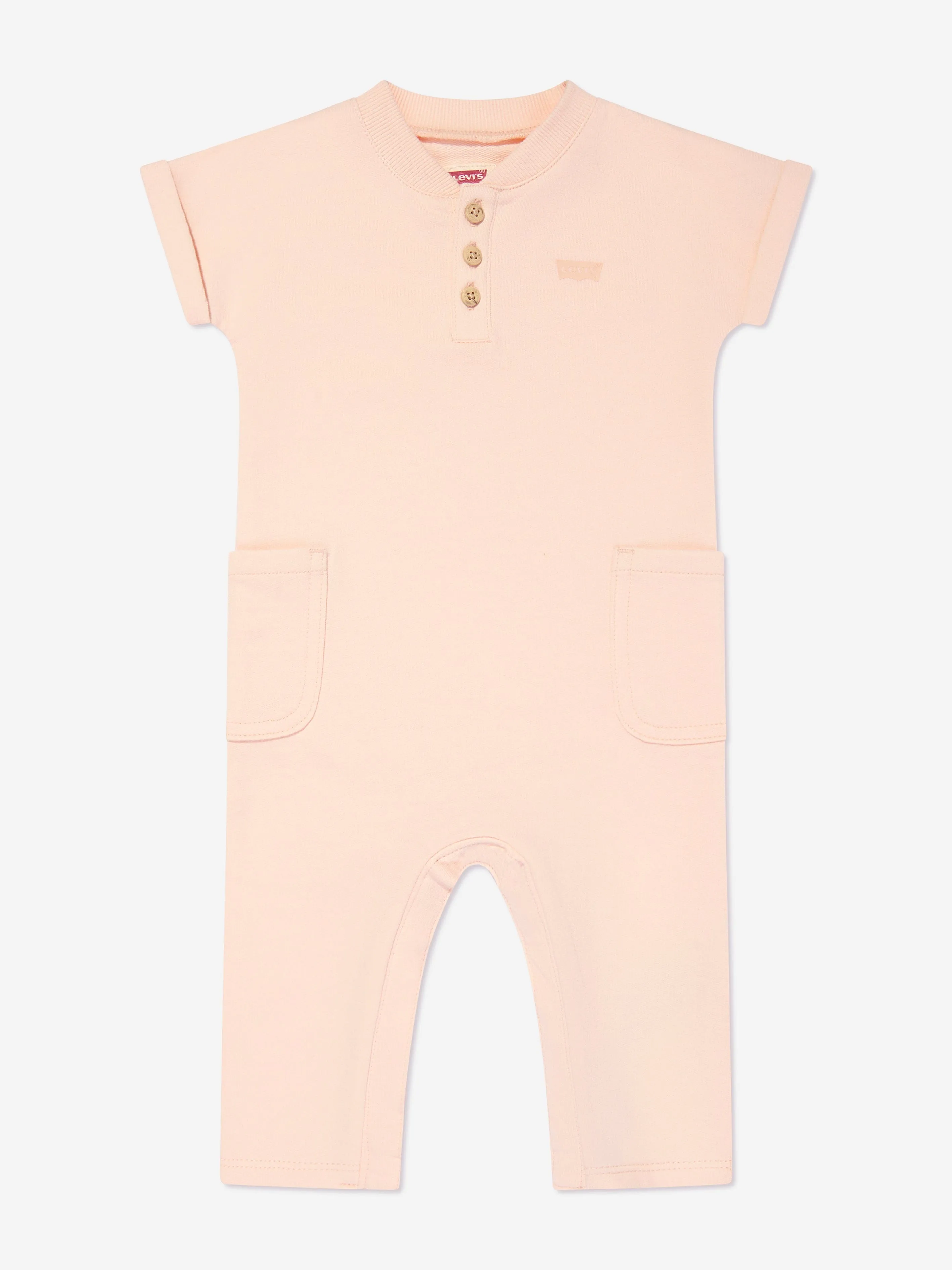 Levi's Baby Boys Henley Romper in Orange