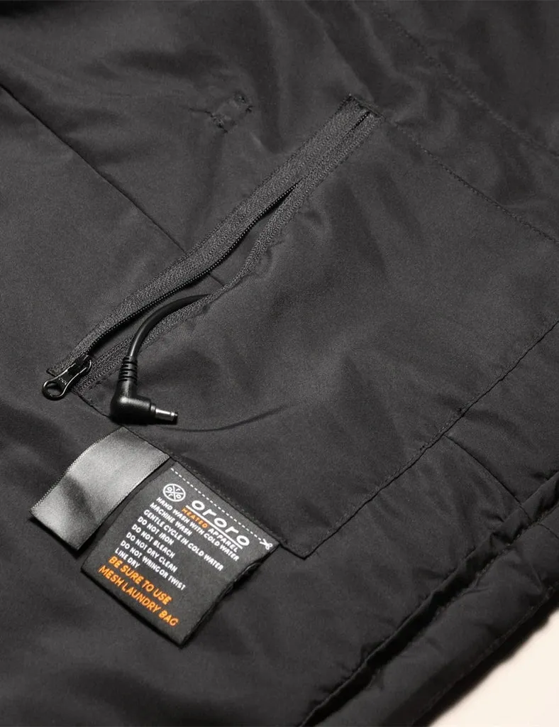 Men's Heated Down Jacket - Black