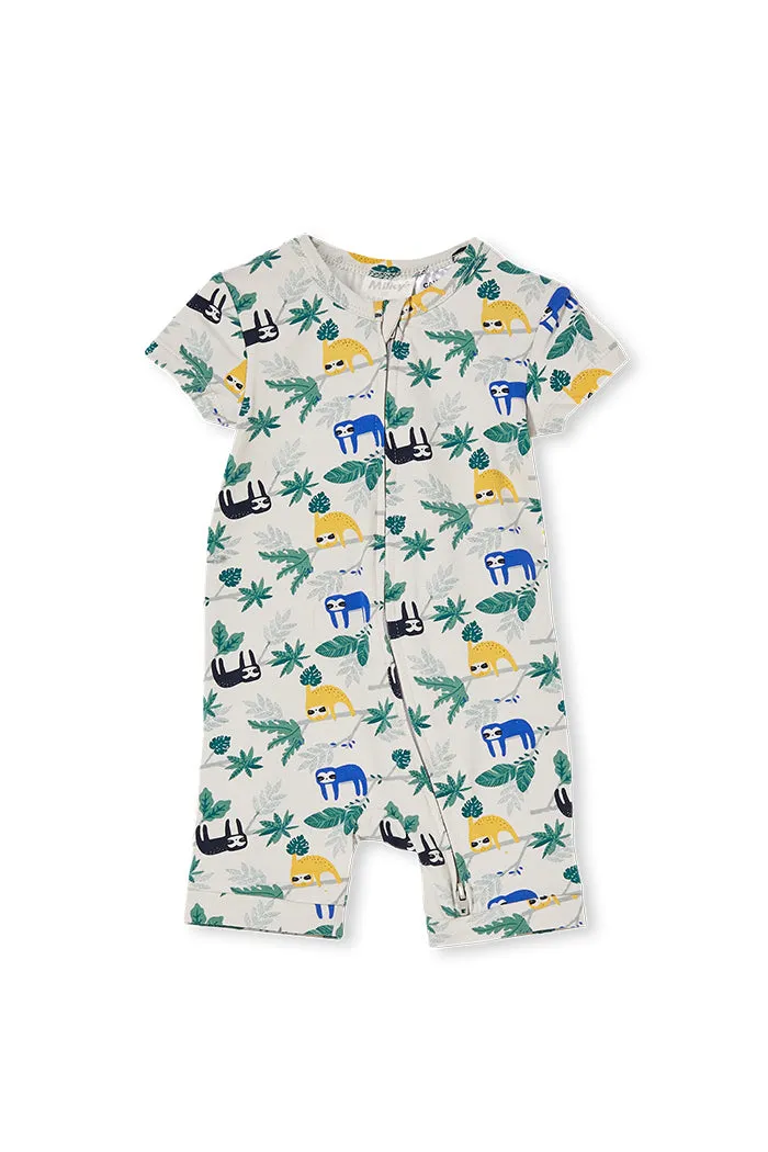 MILKY SLOTH ROMPER