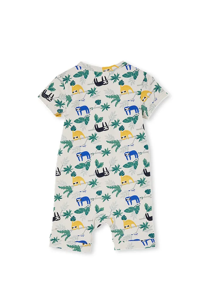 MILKY SLOTH ROMPER