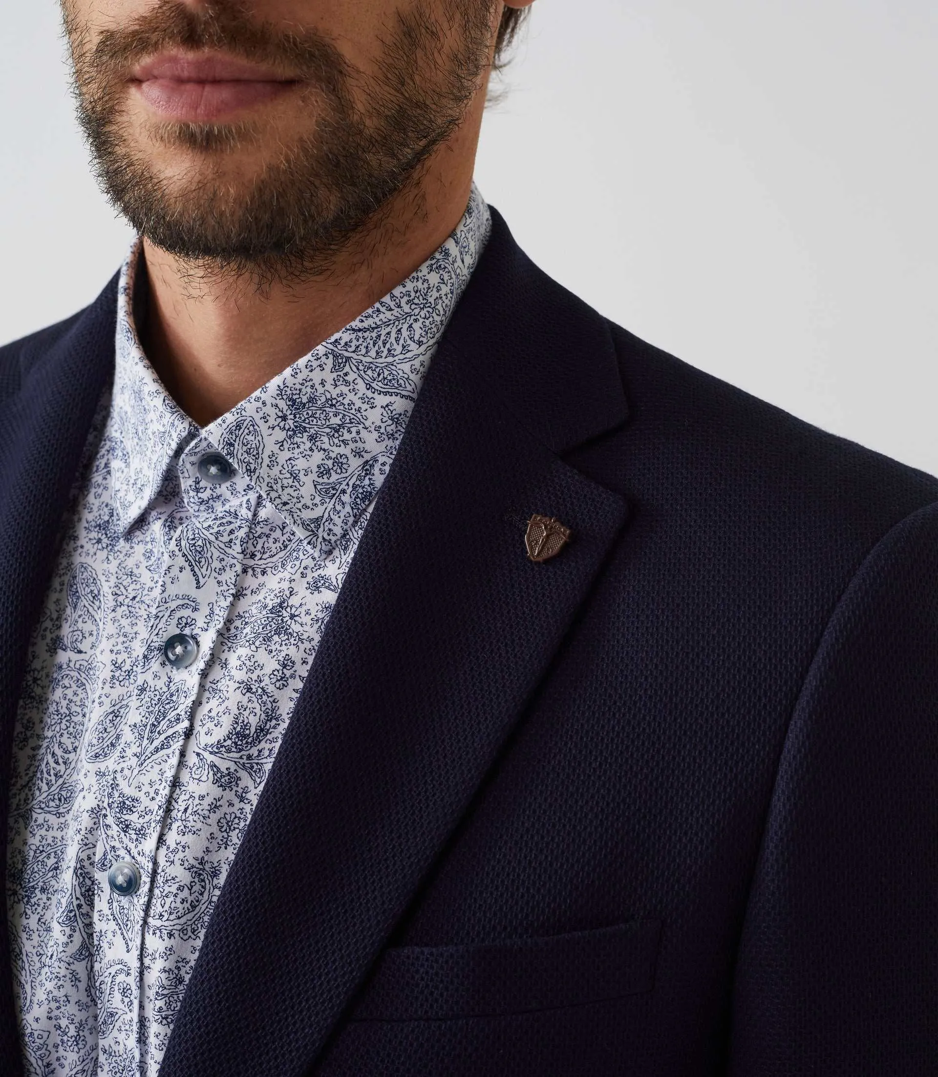 Veste 2 boutons avec coudières navy "Inclassable"