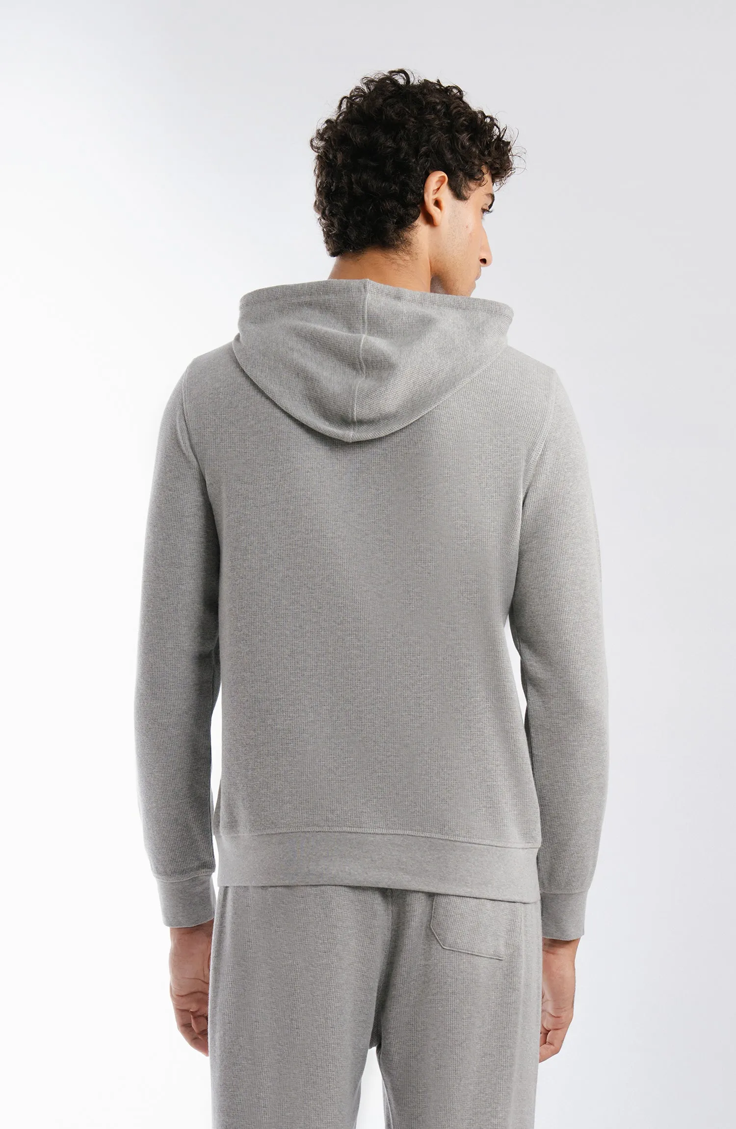 Waffle Pullover - Ash Grey