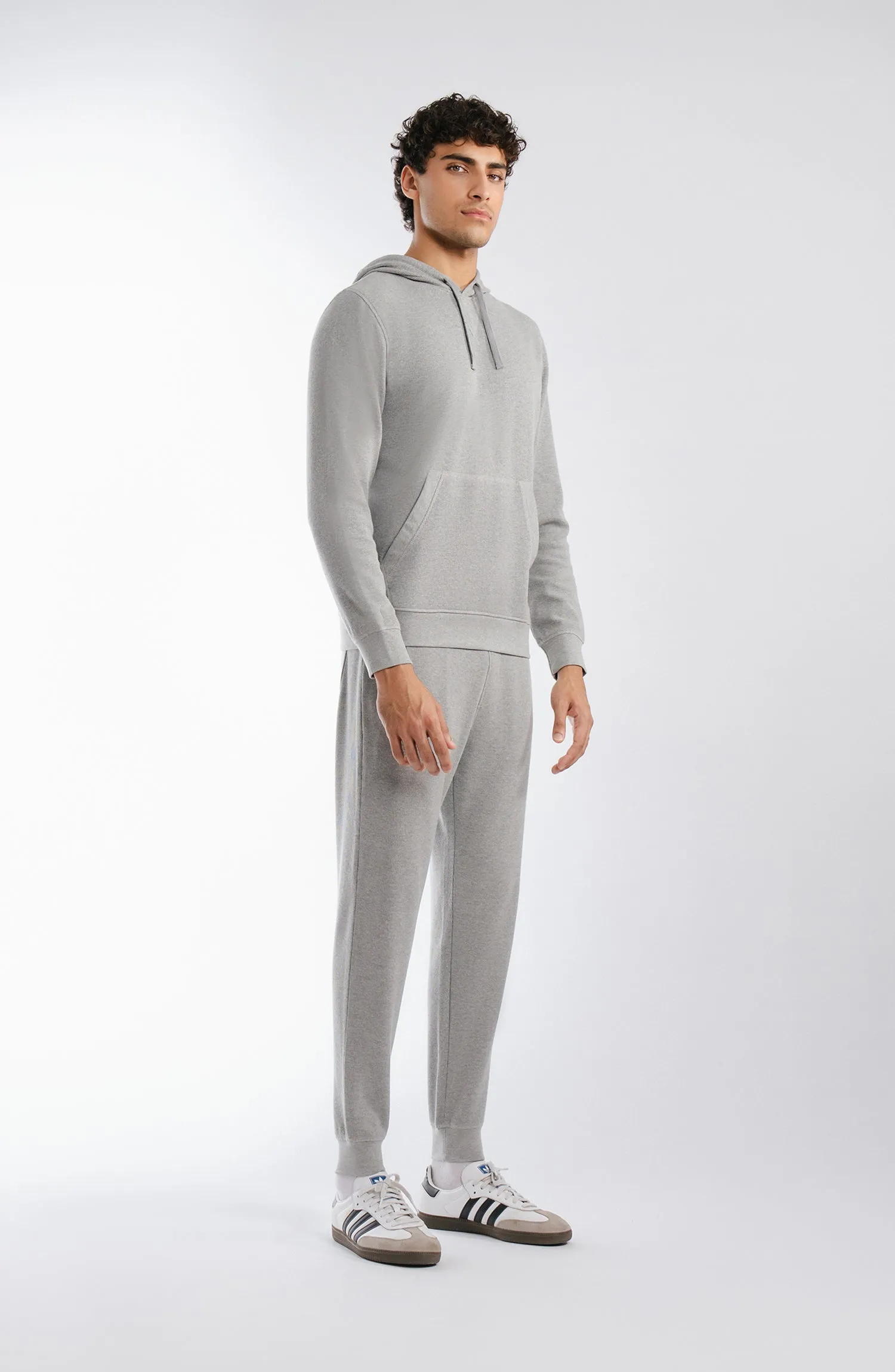 Waffle Pullover - Ash Grey