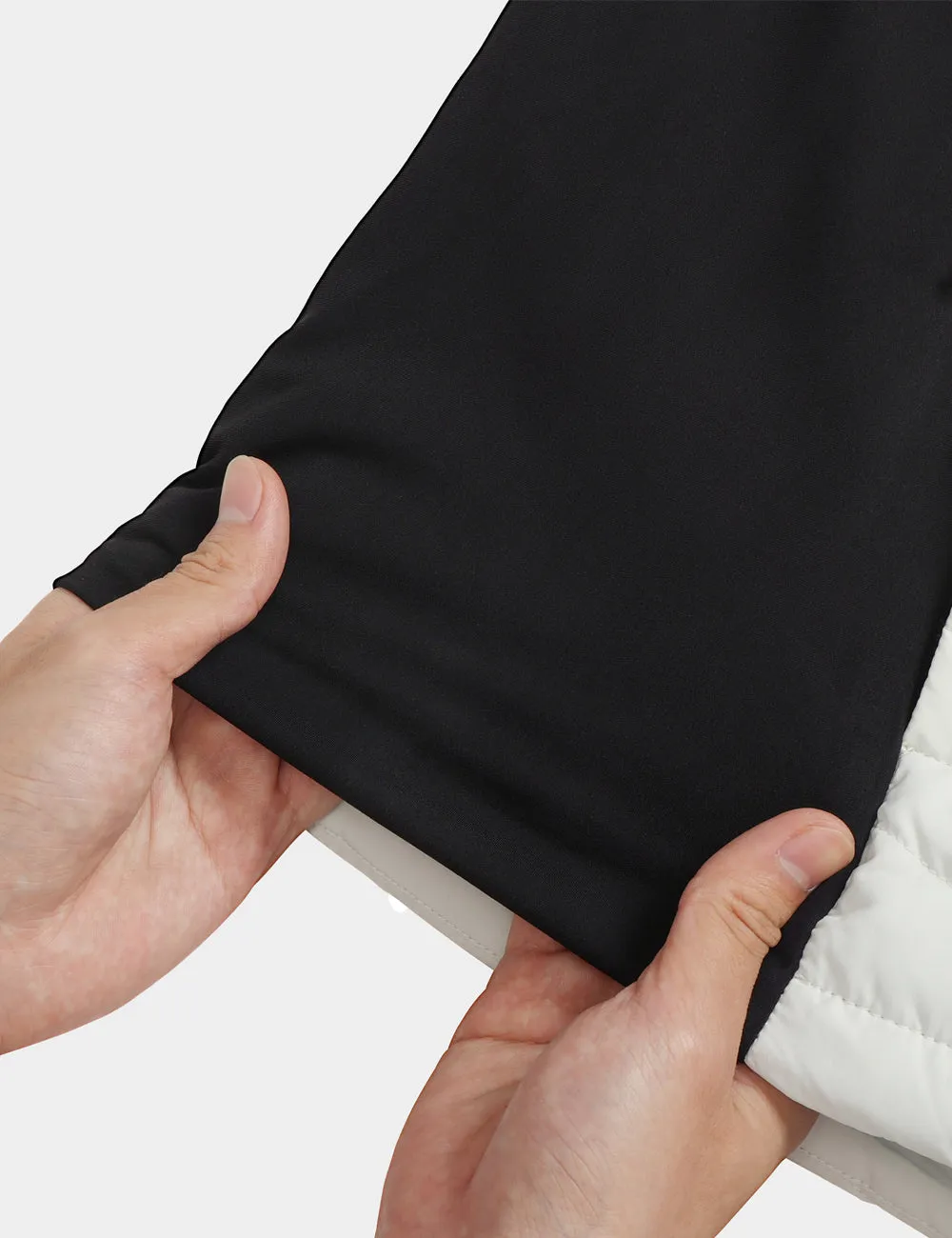 Women's Heated Down Jacket - White / Black