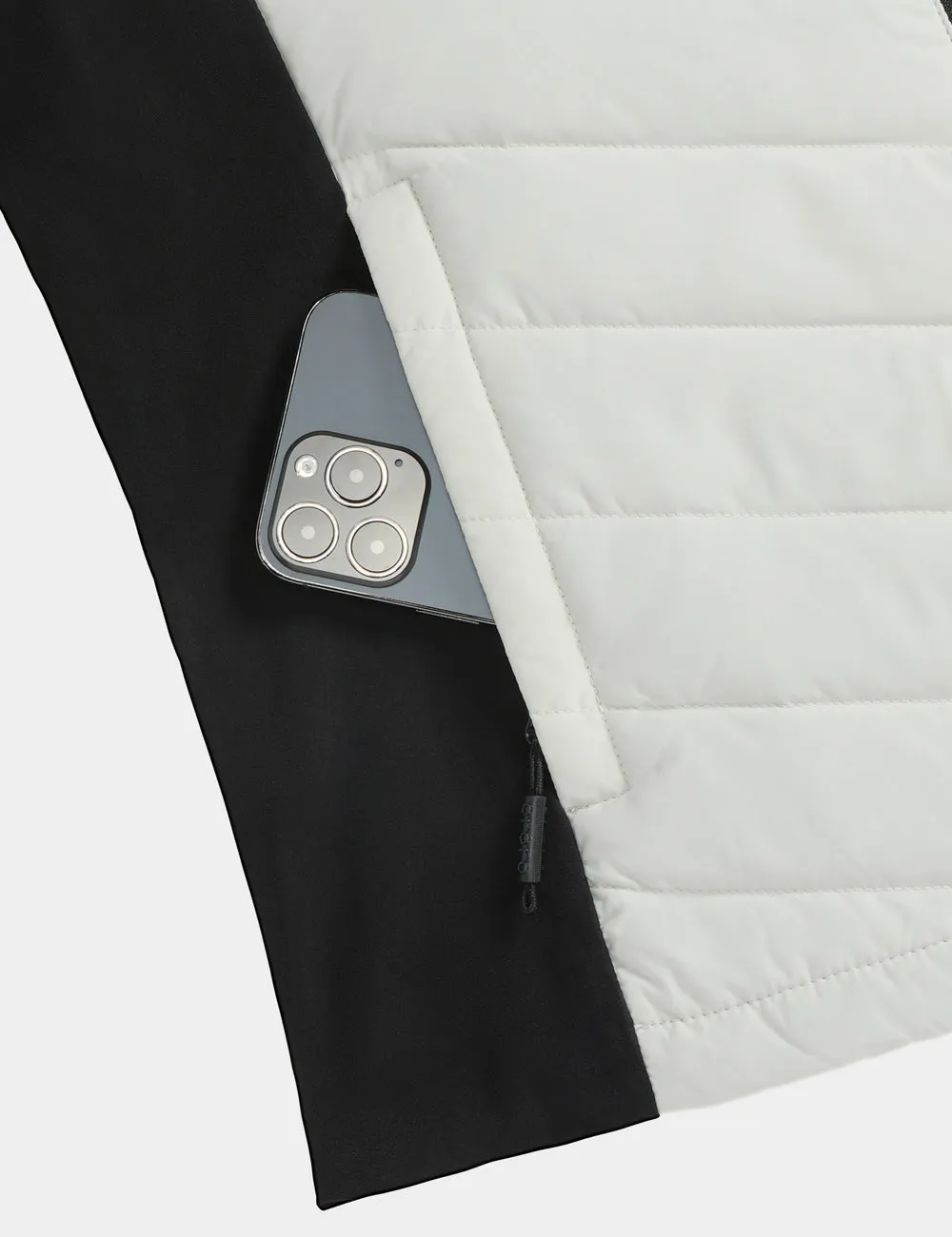 Women's Heated Down Jacket - White / Black