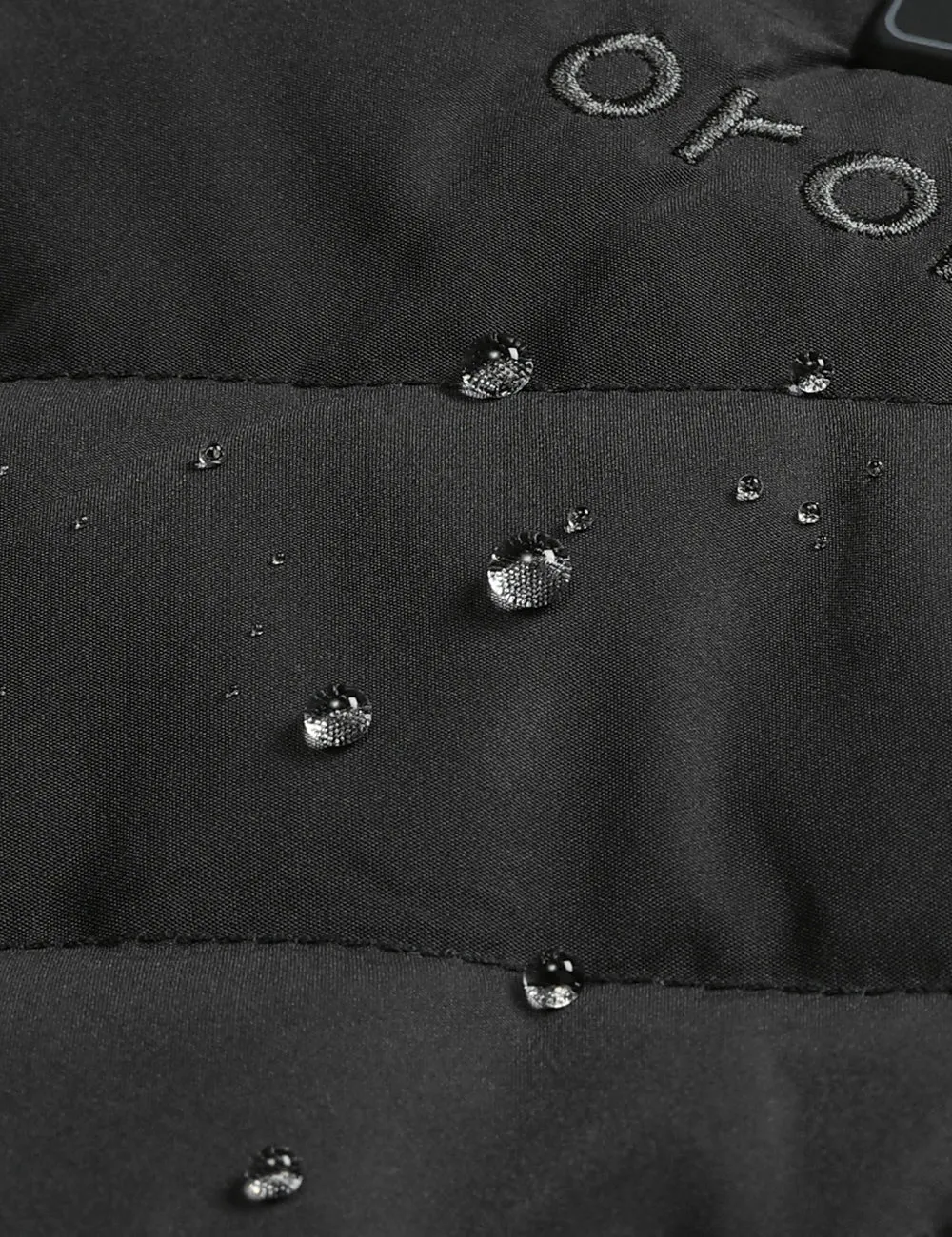 Women's Heated Down Jacket - White / Black